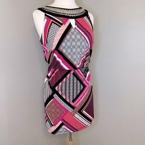 SANDRA DARREN - Geometric - Shift Dress - Size 6